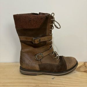 L.L. Bean brown combat boots